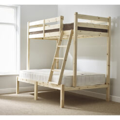 Ava Solid Pine Heavy Duty Triple Sleeper Bunk Bed