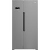 BEKO HarvestFresh ASL1442VPS American-Style Fridge Freezer - Stainless Steel, Stainless Steel