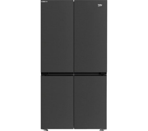 BEKO HarvestFresh GN446224VPZ Fridge Freezer - Black Steel, Black