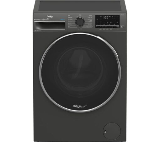 BEKO Pro Aquatech B5W5841AG Bluetooth 8 kg 1400 Spin Washing Machine - Graphite, Black,Silver/Grey