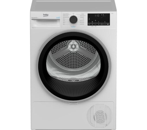 BEKO Pro B3T49241DW 9 kg Heat Pump Tumble Dryer - White, White