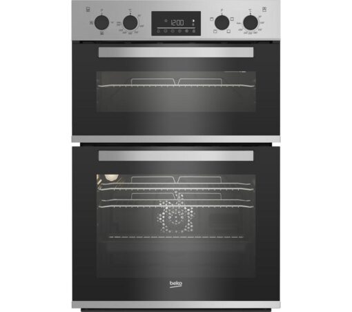 BEKO Pro RecycledNet BBXDF22300S Electric Double Oven - Silver, Silver/Grey