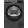 BEKO b300 BM3T3833A 8 kg Heat Pump Tumble Dryer - Anthracite, Black,Silver/Grey