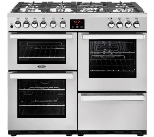 BELLING Cookcentre 100DFT Dual Fuel Range Cooker - Stainless Steel, Stainless Steel