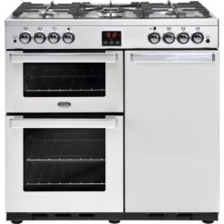 BELLING Gourmet X90G 90 cm Dual Fuel Range Cooker - Stainless Steel, Stainless Steel