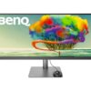 BENQ DesignVue PD3420Q Quad HD 34" IPS LCD Monitor - Dark Grey, Silver/Grey