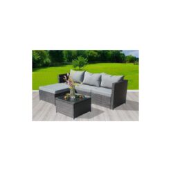 BIRCHTREE Rattan Furniture Set RFS01 Black