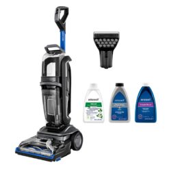 BISSELL Revolution HydroSteam 3670E Upright Carpet Cleaner - Black, Titanium & Colbalt Blue, Blue,Black,Silver/Grey