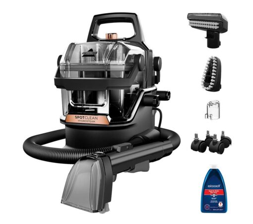 BISSELL SpotClean HydroSteam 3689E Carpet Cleaner - Black & Copper Harbor, Brown,Black