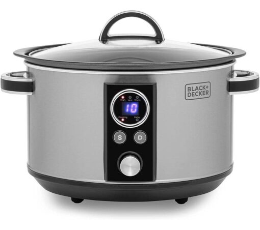 BLACK DECKER BXSC16045GB Slow Cooker - Stainless Steel, Stainless Steel