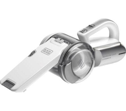 BLACK DECKER DustBuster Pivot PV1820L Handheld Vacuum Cleaner - Titanium & Chrome, Silver/Grey,White