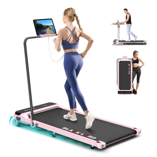 BLACK LORD Treadmill Walking Pad Incline Foldable Pink