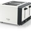 BOSCH DesignLine Ergo TAT5P441GB 4-Slice Toaster - White, White