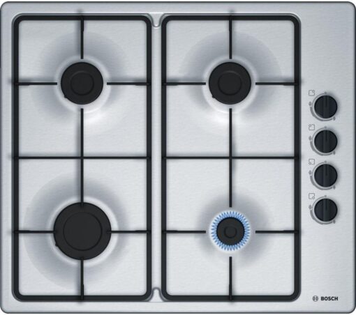 BOSCH Series 2 PBP6B5B60 58 cm Gas Hob - Stainless Steel, Stainless Steel