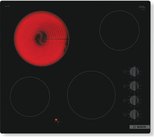 BOSCH Series 2 PKE611CA3E 59 cm Electric Ceramic Hob - Black, Black