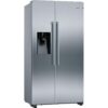 BOSCH Series 6 KAD93AIERG American-Style Fridge Freezer - Brushed Steel, Brushed Steel