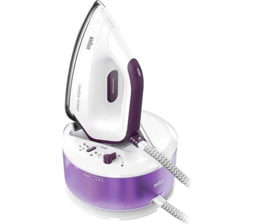 BRAUN CareStyle Compact IS2144.VI Steam Generator Iron - White & Purple, Purple,White