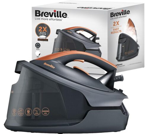 BREVILLE DiamondXpress VIN445 Steam Generator Iron - Dark Grey & Rose Gold, Silver/Grey,Red