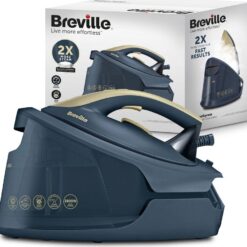 BREVILLE DiamondXpress VIN446 Steam Generator Iron - Faded Blue & Pale Gold, Blue,Gold