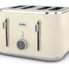 BREVILLE Obliq VTT997 4-Slice Toaster - Vanilla Cream & Silver