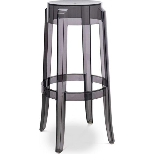 Bar Stool Victoria Queen - 75cm - Design Transparent Light grey pc, pp - Light grey