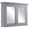 Bayswater Plummett Grey Bathroom Cabinet 750mm High x 1050mm Wide