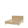 Bed Frame with Headboard, Elegancia Oak/Rattan, 177 cm W x 92 cm H x 205 cm D