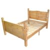 Bed Frame without Mattress Mexican Pine Corona Range 160x200 cm Vidaxl Brown