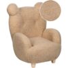 Beliani - Animal Armchair Polyester Upholstery Bear Shape Design Plush Nursery Furniture for Children Light Brown Melbu