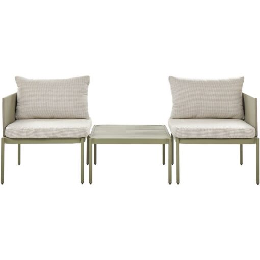 Beliani - Convertible Garden Sofa Set Green Aluminium 2 Seater Terracina