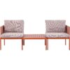 Beliani - Convertible Garden Sofa Set Orange Aluminium 2 Seater Terracina