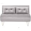 Beliani - Glam 2 Seater Velvet Sofa Bed Double With Cushions Grey Vestfold