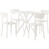 Beliani - Modern Garden Dining Set Synthetic 4 Stacking Chairs White Sersale/Vieste