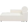 Beliani - Modern Right Hand Chaise Lounge Black Legs Boucle White Aprica