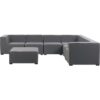 Beliani - Modular Left Hand Outdoor Sofa Set Sectional and Ottoman Grey Arezzo