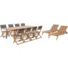 Beliani - Outdoor Garden Patio Furniture Set 11 Pieces Table Chairs Loungers Wood Cesana