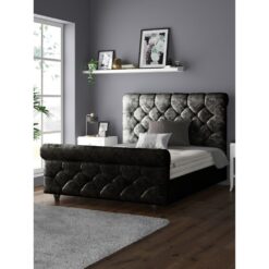 Bella Vista Tufted Upholstered Sleigh Bed