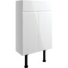 Bergen Floor Standing 2-Door Slim Vanity Unit 500mm Wide - White Gloss - Signature