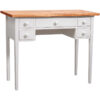 Biscottini - Coffee table solid wood Secretary desk antique white lime floor natural finish. Made in Italy - Bianco e legno