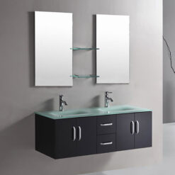 Black Bathroom Cabinet 151 cm Washbasin Included - Ice