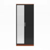 Black Bedroom Wardrobe High Gloss Soft Close Wardrobe Includes a Removable Hanging Rod, Storage Shelves, Metal Handles - Elegant