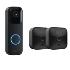 Blink Outdoor HD 1080p WiFi Security Camera System (2 Cameras) & Blink Video Doorbell (Wired / Battery) Bundle, Black