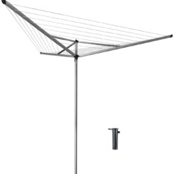 Brabantia Essential 30m 3 Arm Rotary Airer with Ground Tube