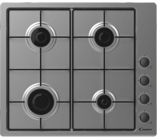 CANDY CHW6LBX 60 cm Gas Hob - Stainless Steel, Stainless Steel