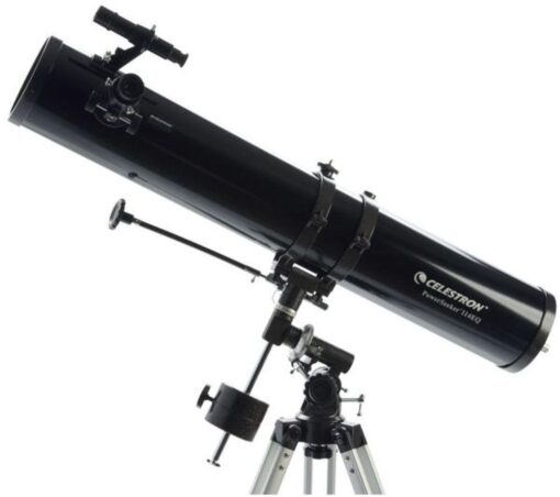 CELESTRON Powerseeker 114EQ Reflector Telescope - Black, Black