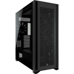 CORSAIR 7000D Airflow CC-9011218-WW ATX Full Tower PC Case - Black, Black