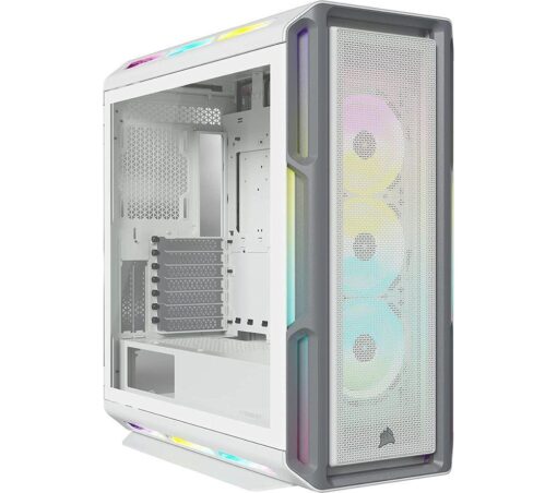 CORSAIR iCUE 5000T RGB ATX Mid-Tower PC Case - White, White