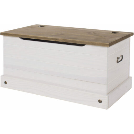 Carala Pine White Storage Chest White Painted