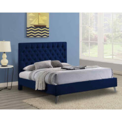 Casana Bed Super King Plush Velvet Black