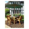 Charles Taylor - 4 Seater Wooden Square Dining Table & Chairs Set Green Cushion